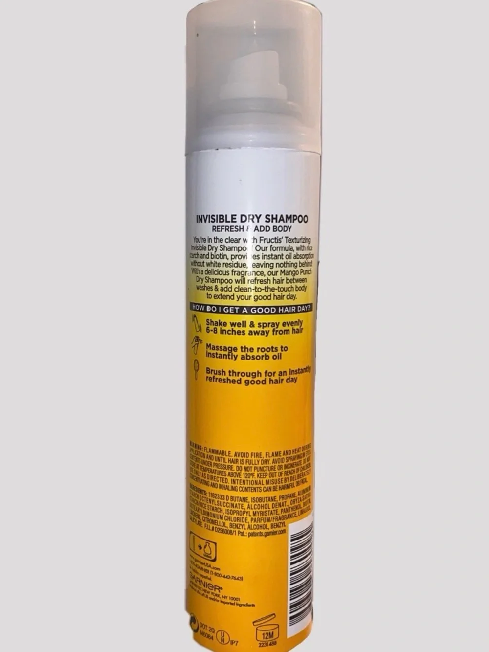 Garnier Fructis Texturizing invisible DRY Shampoo NEW Mango Punch